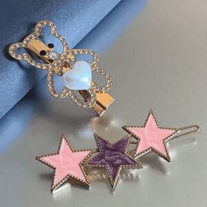 2/$21 *New* 2 Piece Bear Star Hair Accessories